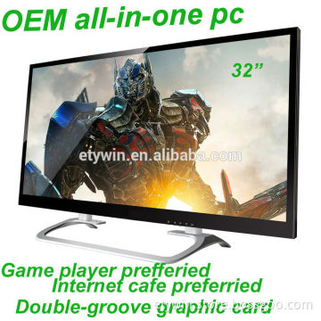 32 inch all in one pc tv gaming computer w/o computer part all in one pc integrated pc with LED monitor